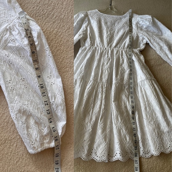 NWOT Hudson North White Eyelet Embroidered Cotton Dress M - Picture 5 of 11